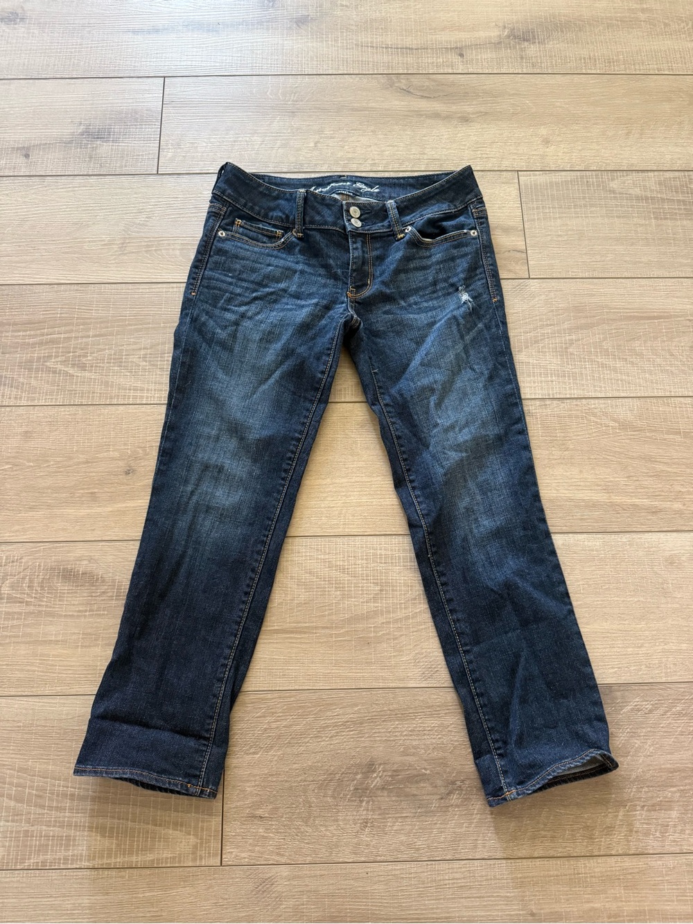 artis Dark Blue Cropped Slim Jeans